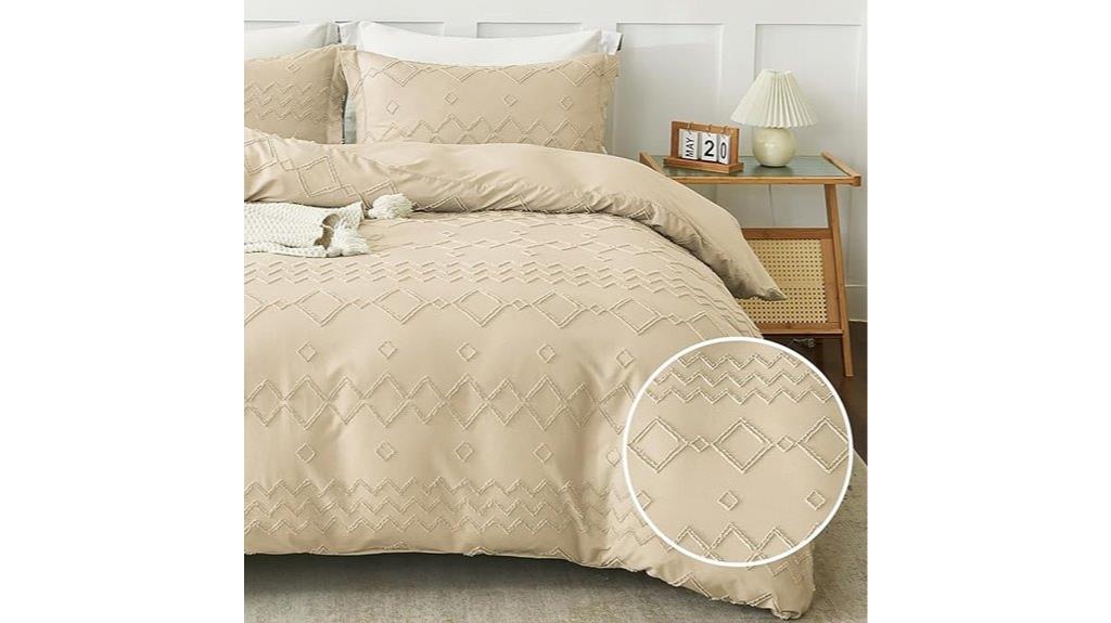 boho beige embroidered duvet