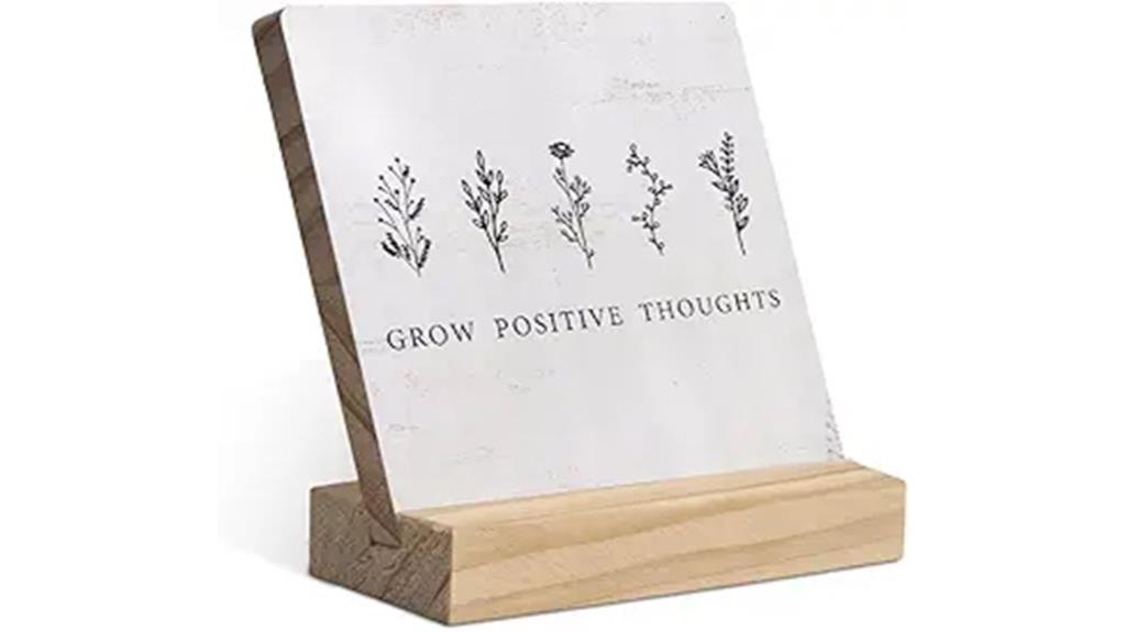 boho botanical desk plaque