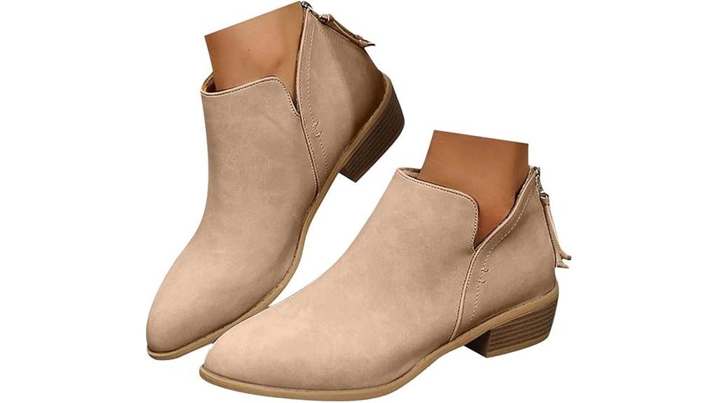 boho chunky heel boots