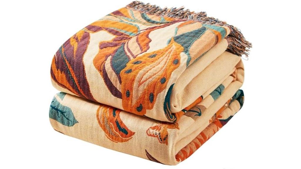 boho cotton fall blanket