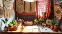 boho desk decor ideas
