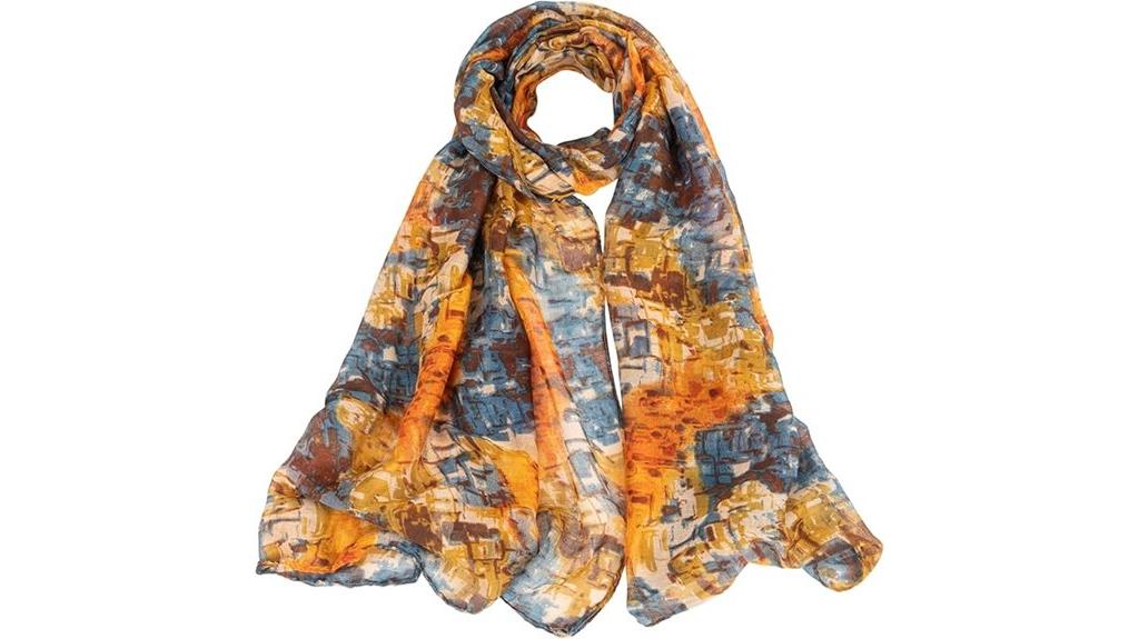 boho floral summer scarf