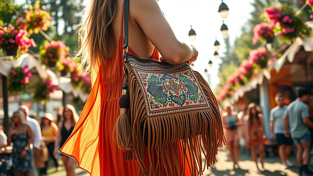 boho fringe festival bags