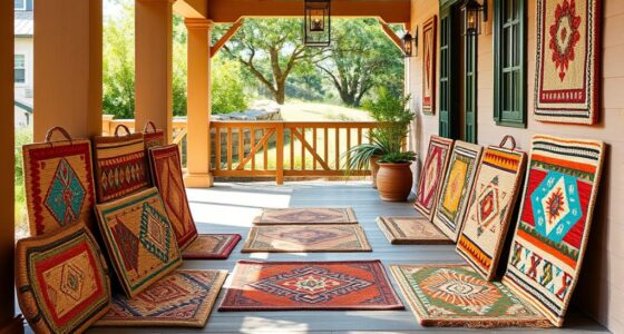 boho hand woven doormat collection