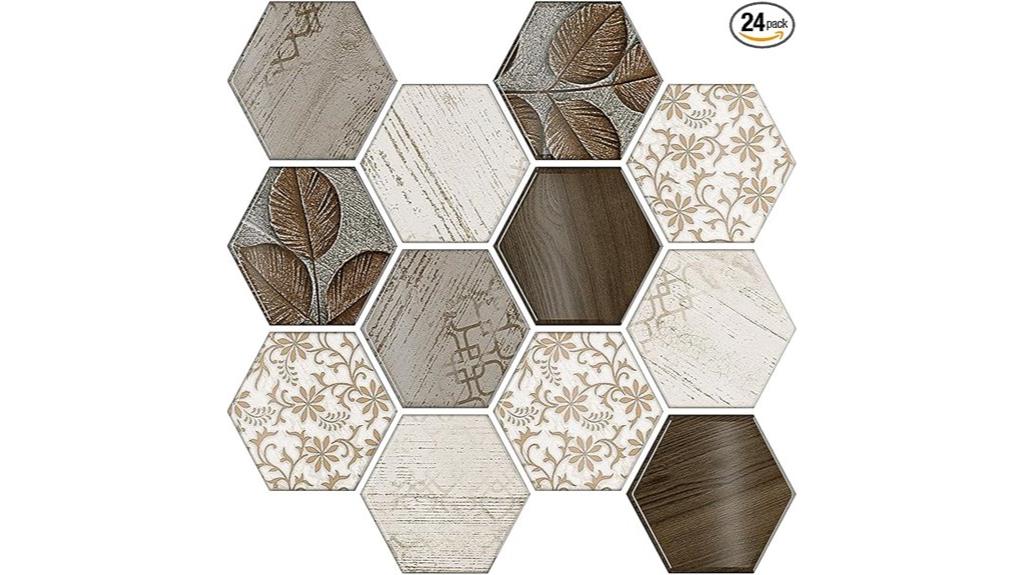 boho hexagon kitchen backsplash