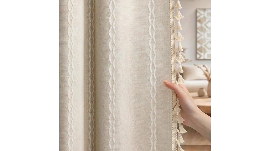 boho linen curtain tall