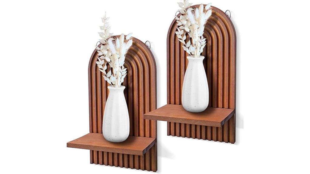 boho mid century shelves