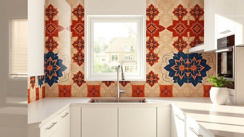 boho peel and stick backsplashes