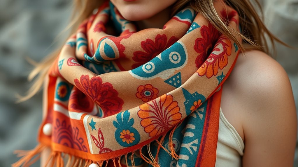 boho printed scarf styles
