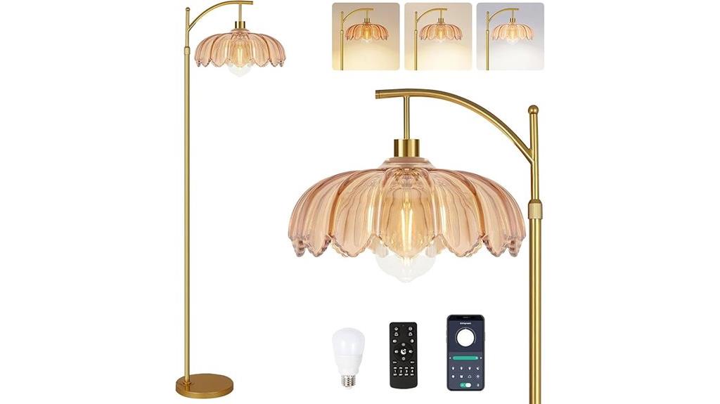 boho rattan arc lamp