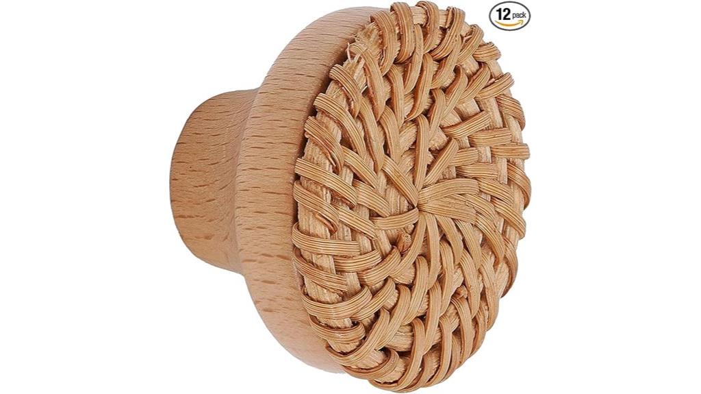 boho rattan drawer pulls