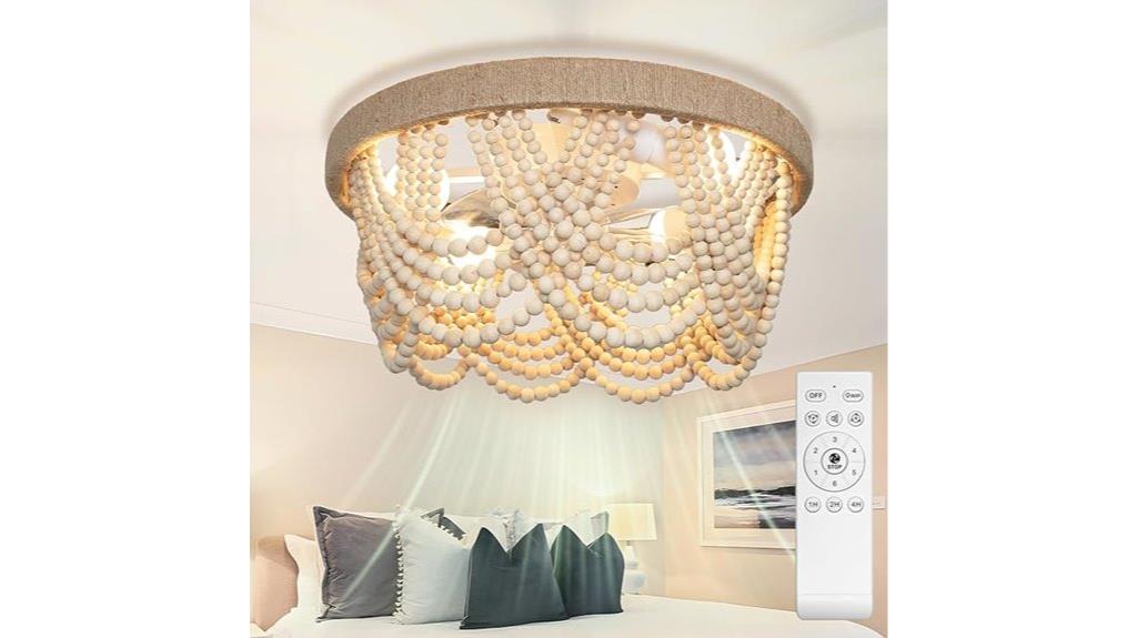 boho style fan with remote
