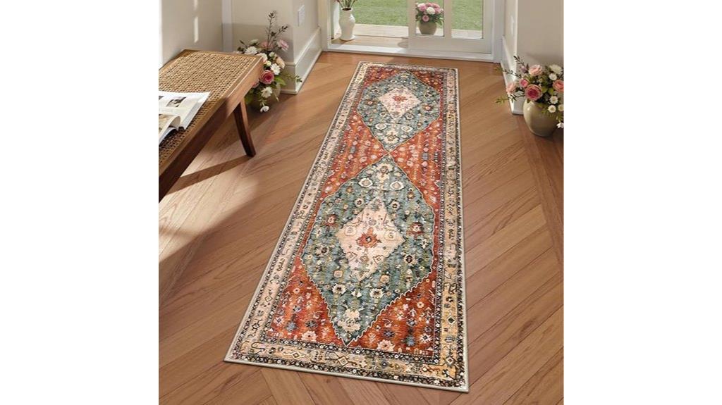 boho tribal washable runner