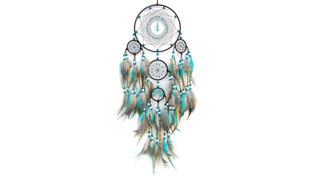 boho turquoise wall hanging