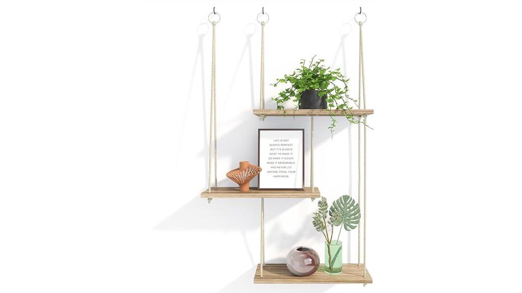 boho wall plant shelves