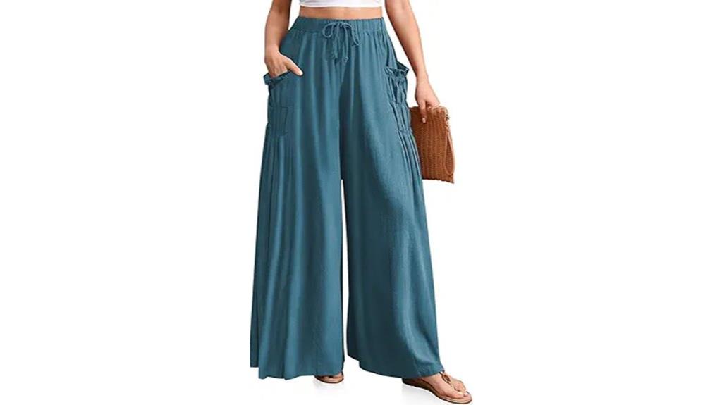 boho wide leg linen pants
