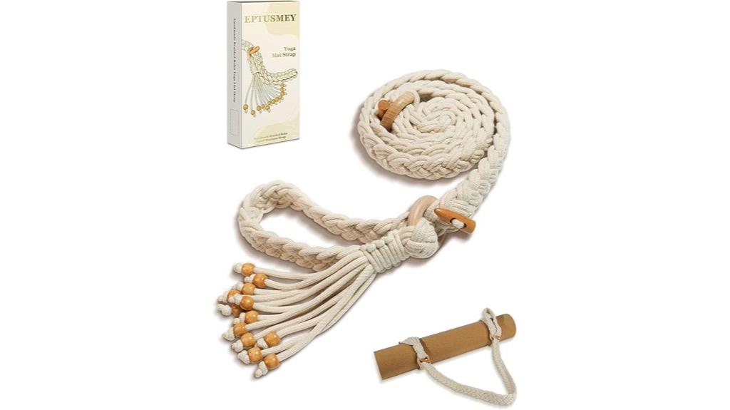 braided beaded yoga strap