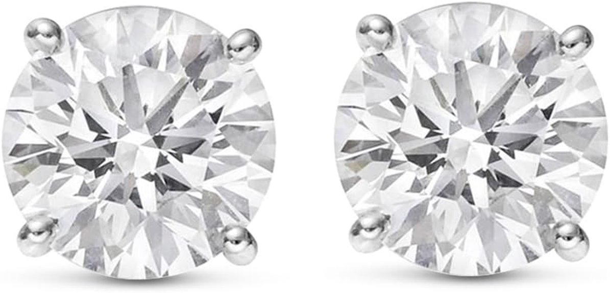 certified lab diamond earrings