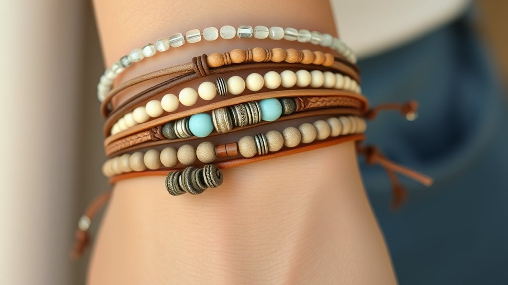 chic boho bracelet stacks