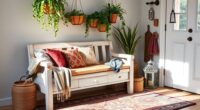 chic boho entryway seating