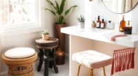 chic boho vanity seating