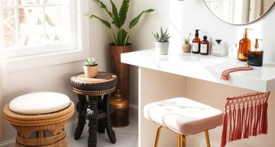 chic boho vanity seating