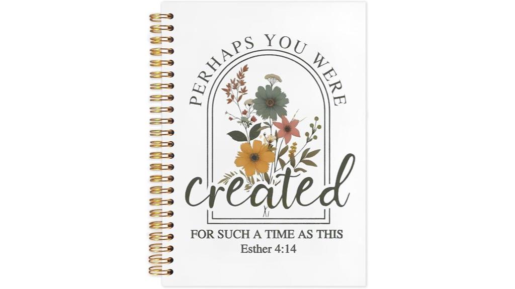 christian floral bible notebook