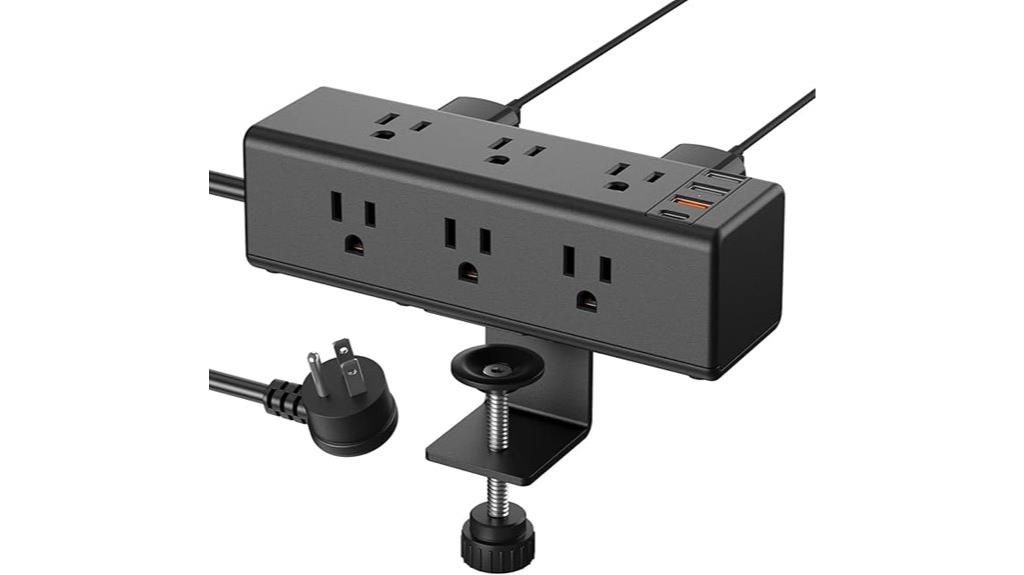 clamp on multi outlet power strip