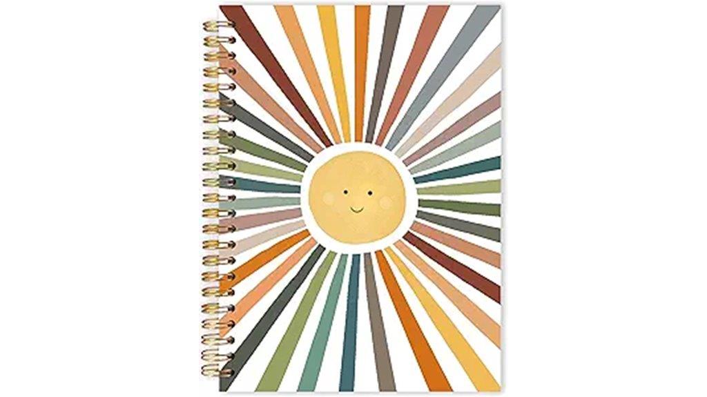 colorful spiral notebook design