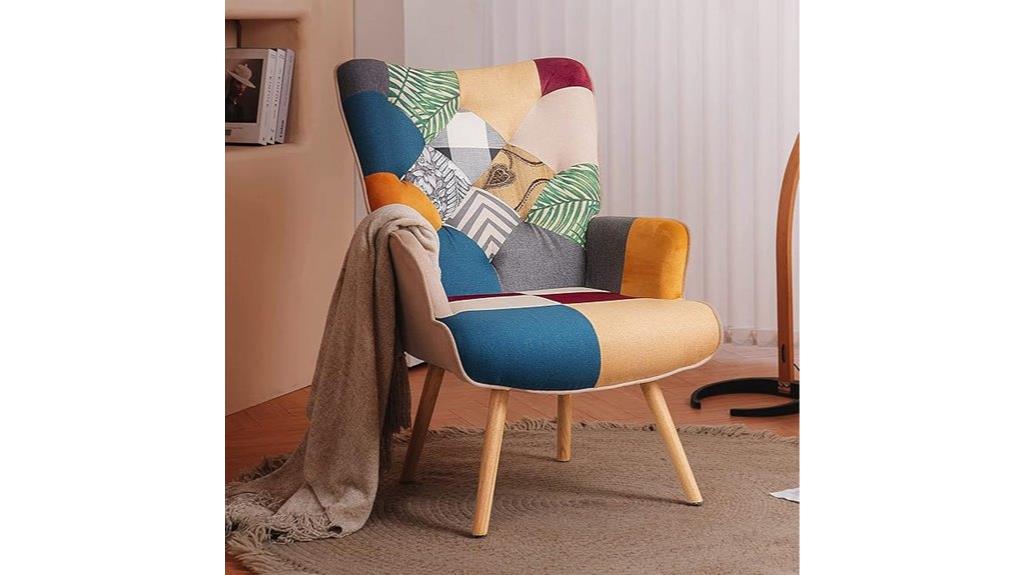 contemporary high back accent chair