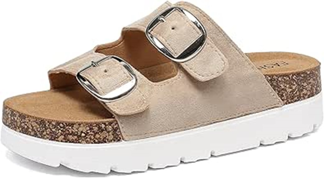 cork footbed platform sandals