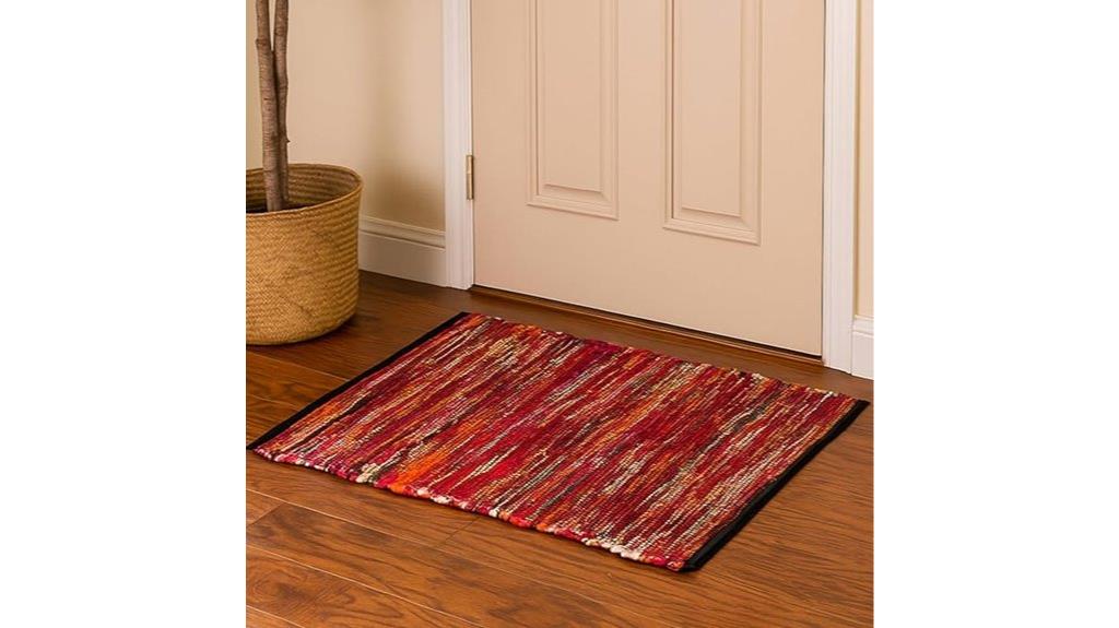 cotton chindi handwoven rug