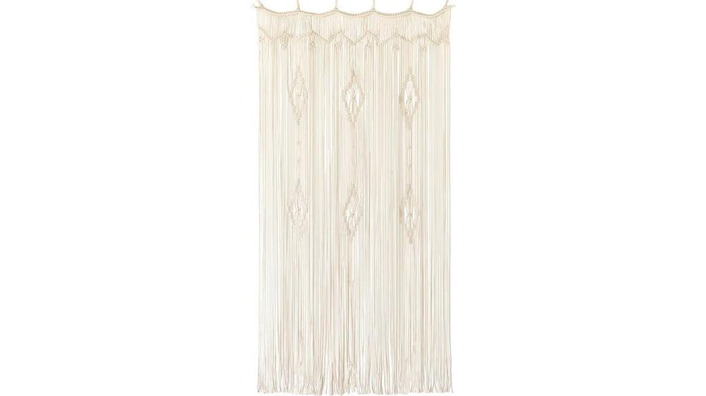 cotton macrame room divider