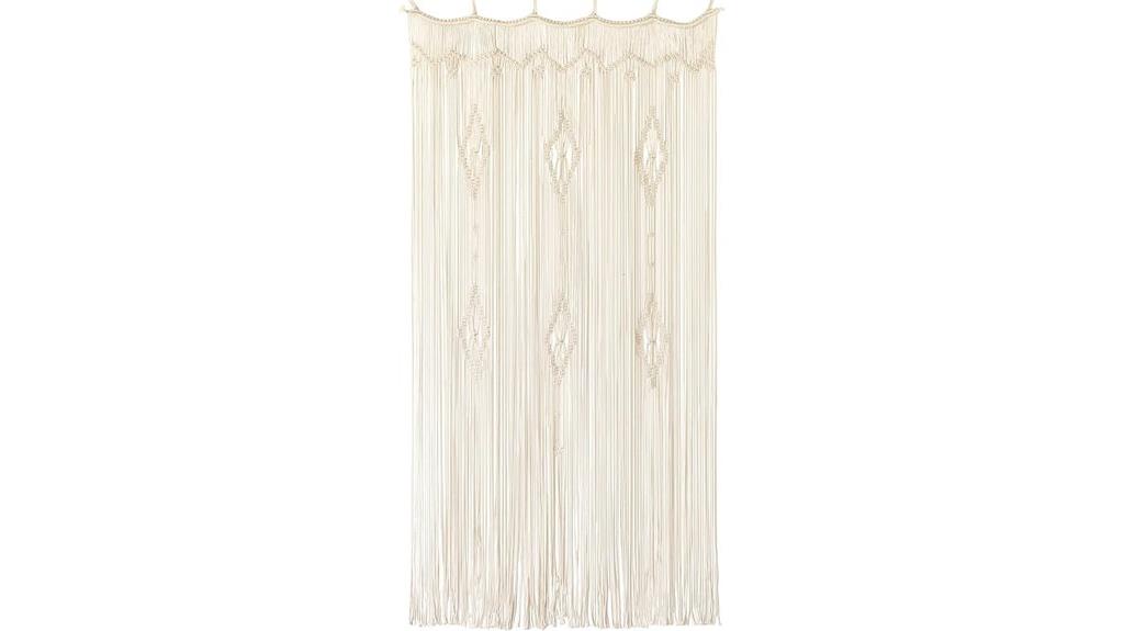 cotton macrame window curtain