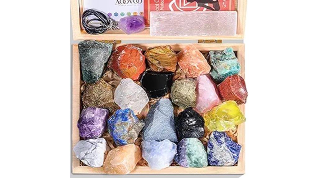 crystal healing stone set