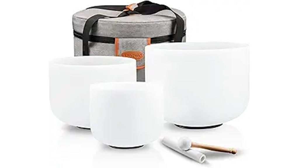 crystal singing bowl set