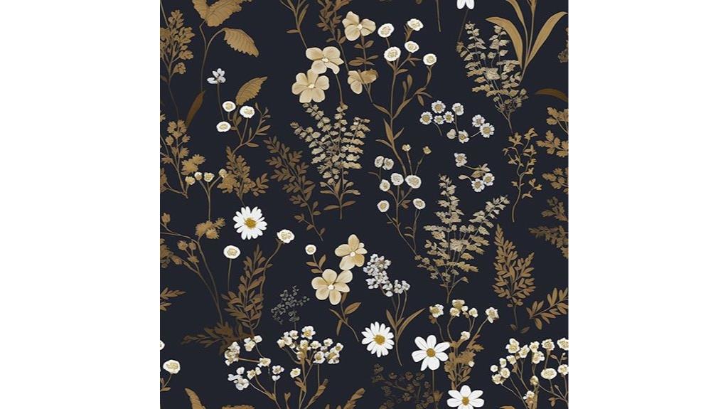 dark floral wallpaper roll