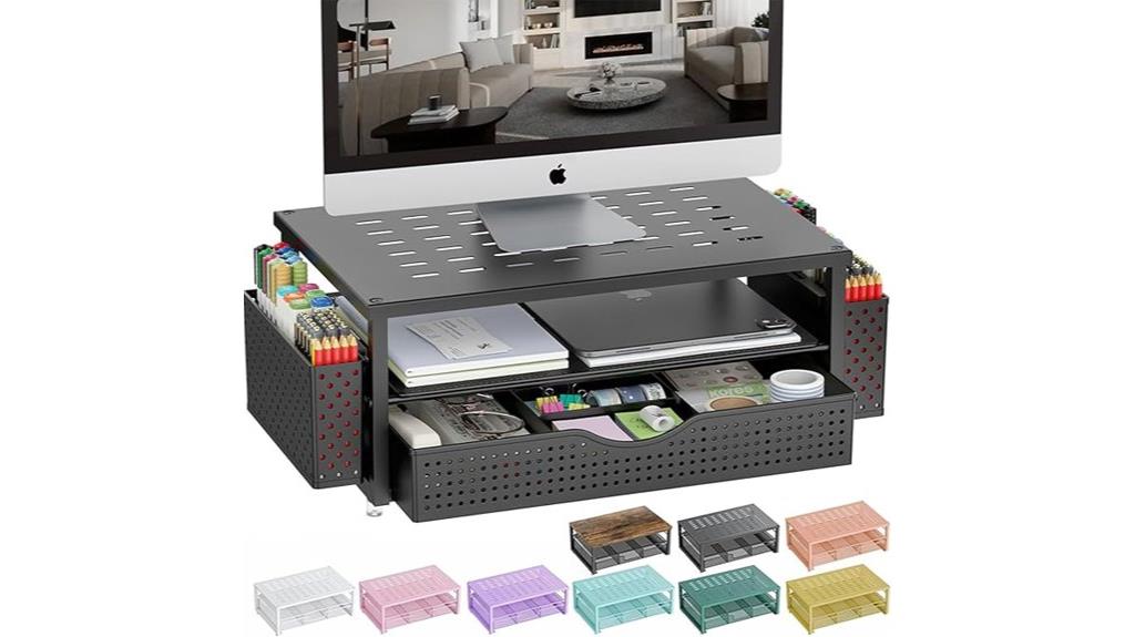 desk organizer with monitor