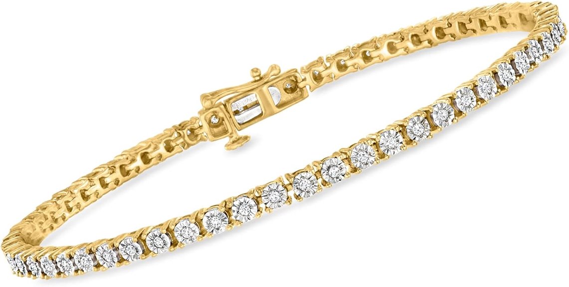 diamond gold tennis bracelet