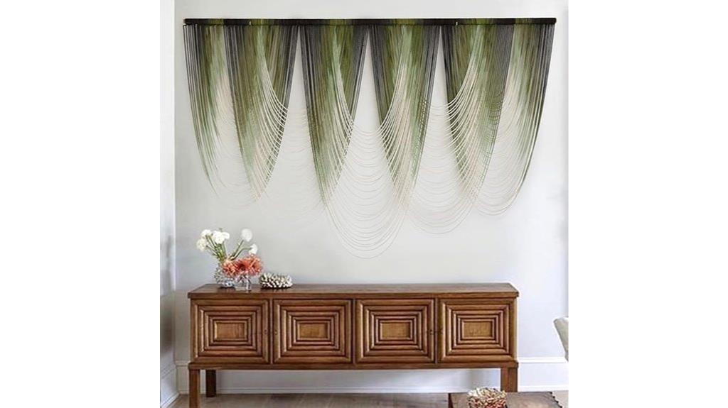 dip dyed macrame wall art