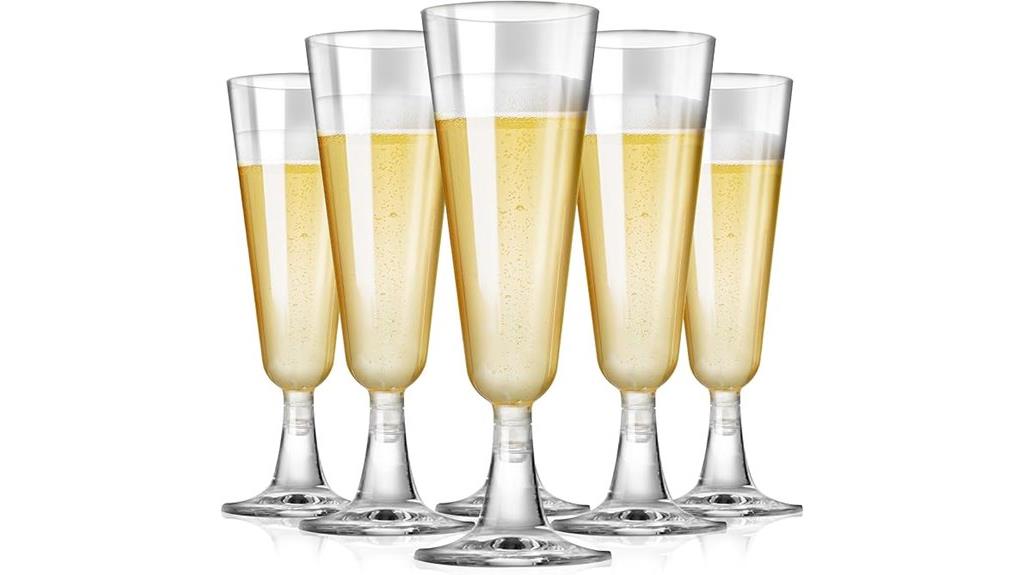disposable champagne flute set