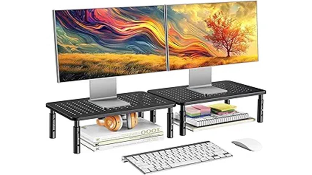dual monitor stand set