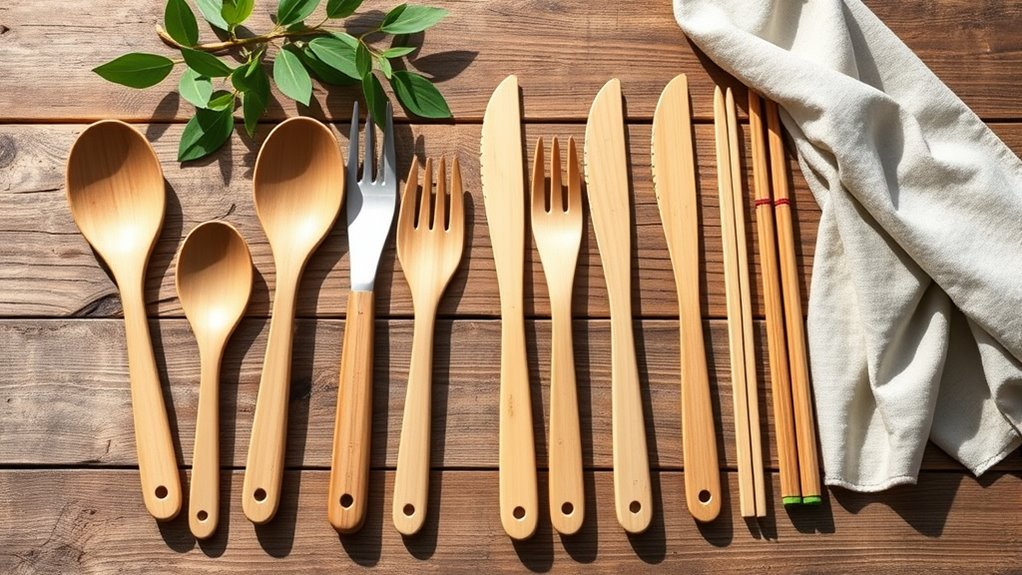 eco friendly bamboo utensil sets