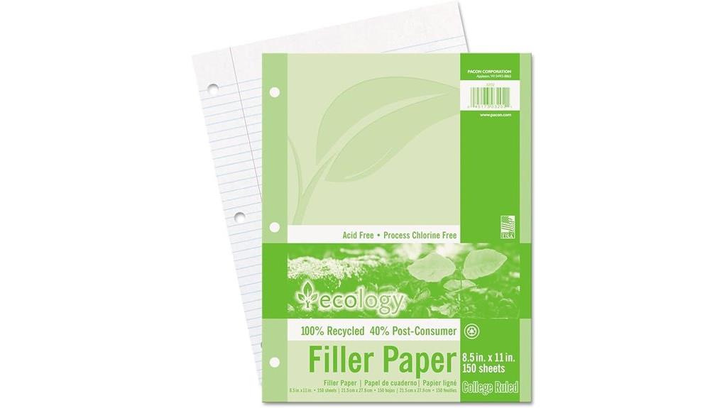 eco friendly recycled filler paper