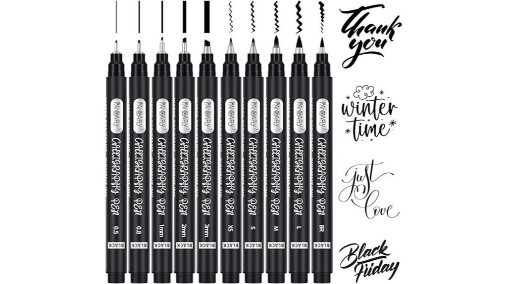 elegant 10 piece calligraphy set