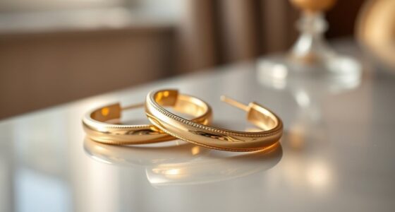 elegant 14k gold hoops