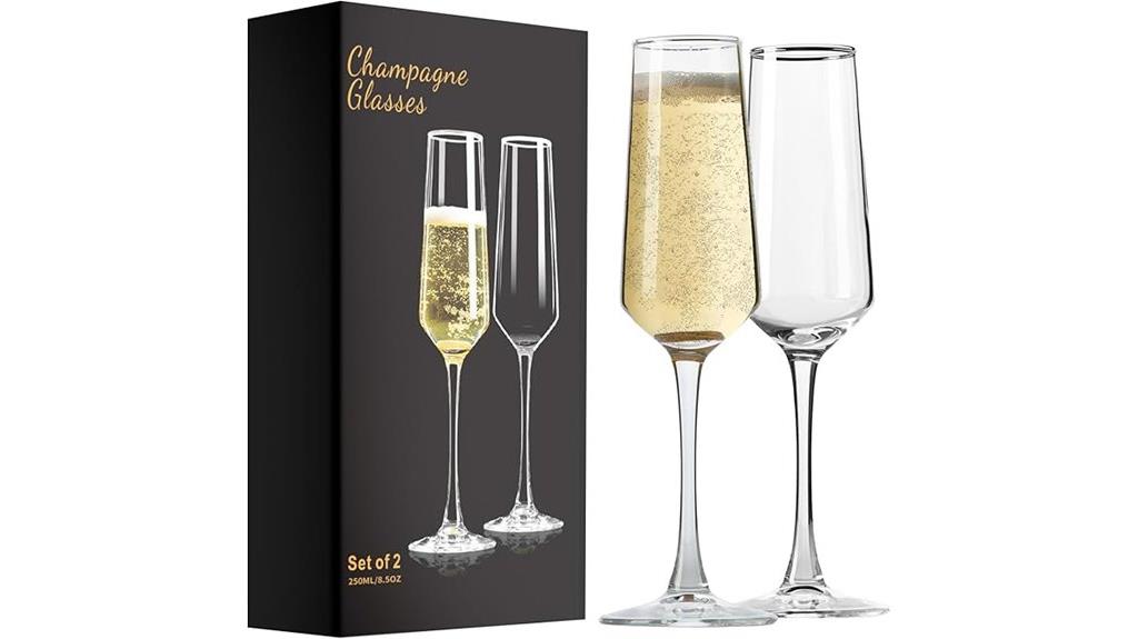 elegant 8 5oz clear glasses