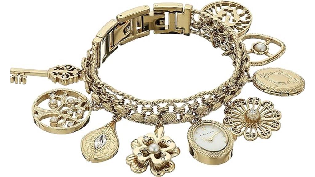 elegant crystal charm bracelet