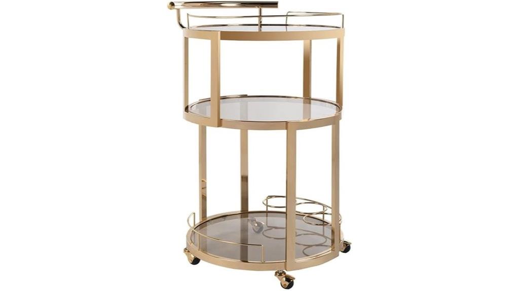 elegant metal storage trolley