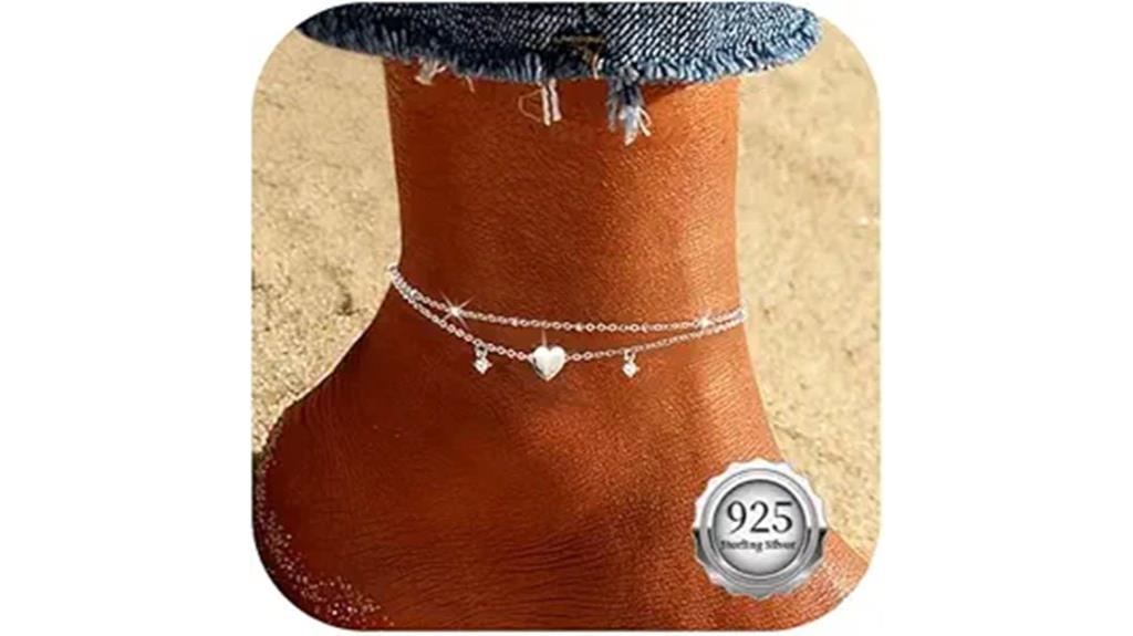 elegant silver ankle jewelry